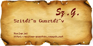 Szitás Gusztáv névjegykártya