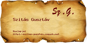 Szitás Gusztáv névjegykártya