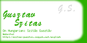 gusztav szitas business card