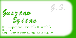 gusztav szitas business card